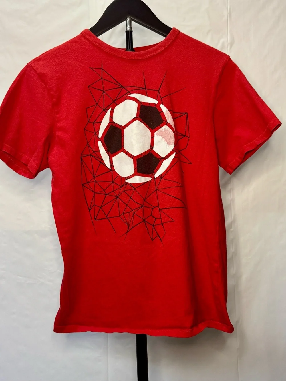 Kids Red Soccer Graphic Tee